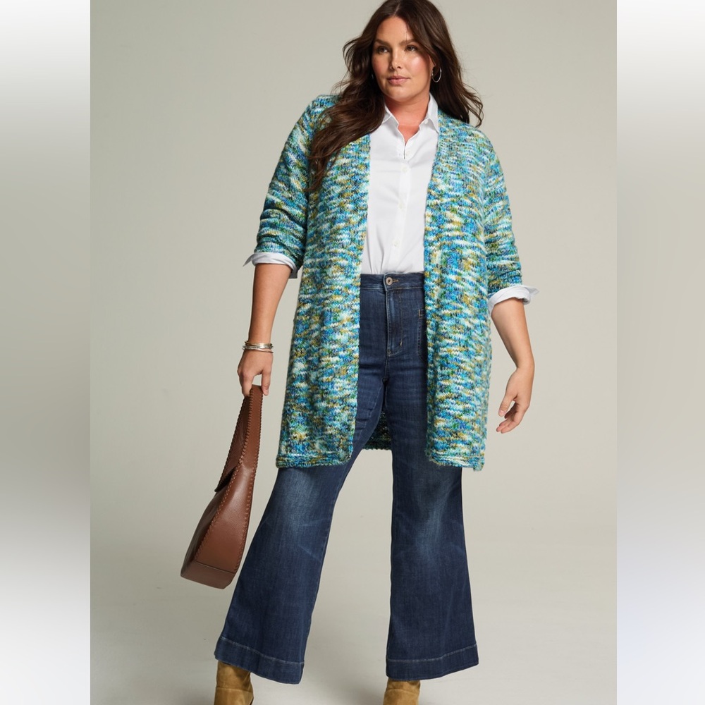 J. Jill Clarendon Cyan Cardigan at Hamilton Place in Chattanooga Blue Green Knit - Picture 2 of 14